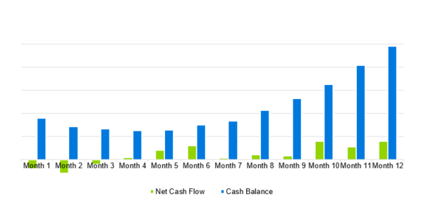 Golf Course Business Plan - Projected Cash Flow Diagram