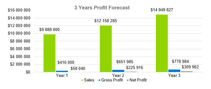 Business Consulting Firm Business Plan - 3 Years Profit Forecast