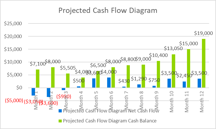 Cannabis Delivery Service Business Plan - Projected Cash Flow