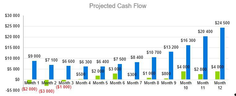 Greenhouse Business Plan - Projected Cash Flow