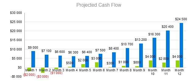 Homeless Shelter Business Plan Sample - Projected Cash Flow