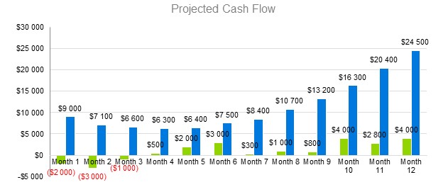 Logistics Business Plan - Projected Cash Flow