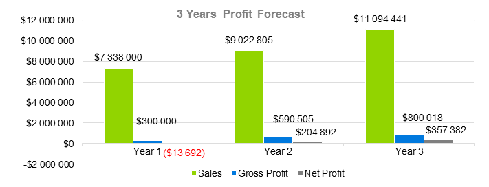 Occupational Therapy Business Plan - 3 Years Profit Forecast