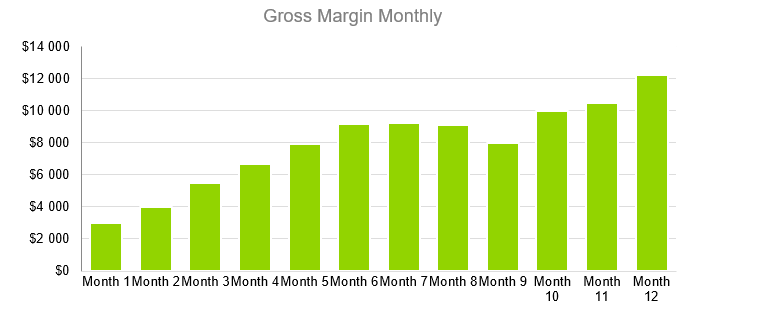 Video Store Business Plan-Gross Margin Monthly