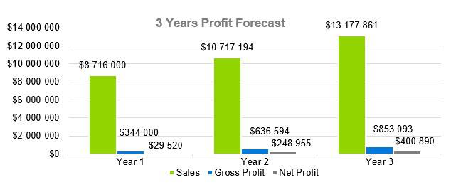 Window Tint Business Plan - 3 Years Profit Forecast