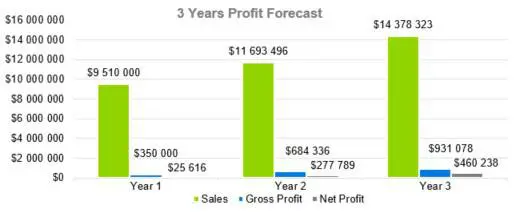 3 Years Profit Forecast - Digital Marketing Agency Business Plan Template
