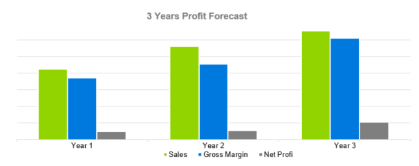 Art Gallery Business Plan - 3 Years Profit Forecast