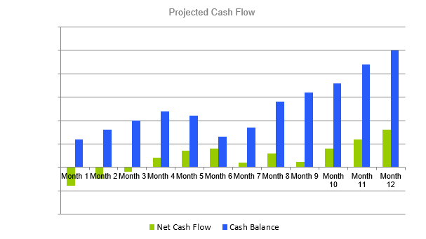 Bookstore Business Plan - Projected Cash Flow
