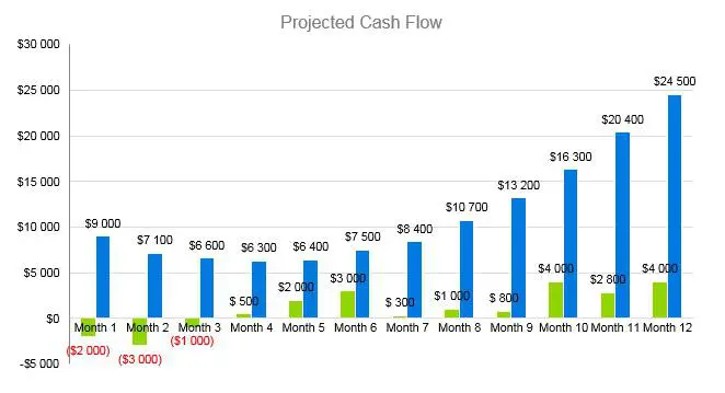 Cell Phone Business Plan - Projected Cash Flow