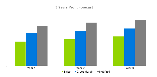 Climbing Gym Business Plan - 3 Years Profit Forecast