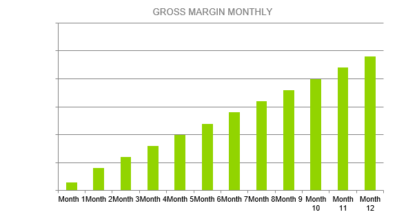 Climbing Gym Business Plan - GROSS MARGIN MONTHLY