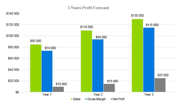 Cyber Security Business Plan - 3 Years Profit Forecast