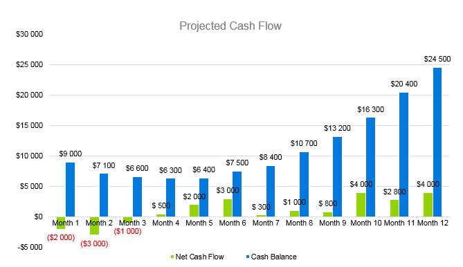 Cyber Security Business Plan - Projected Cash Flow