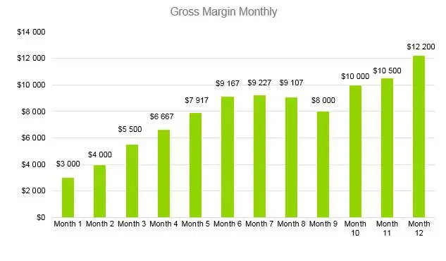 Financial Advisor Business Plan - Gross Margin Monthly