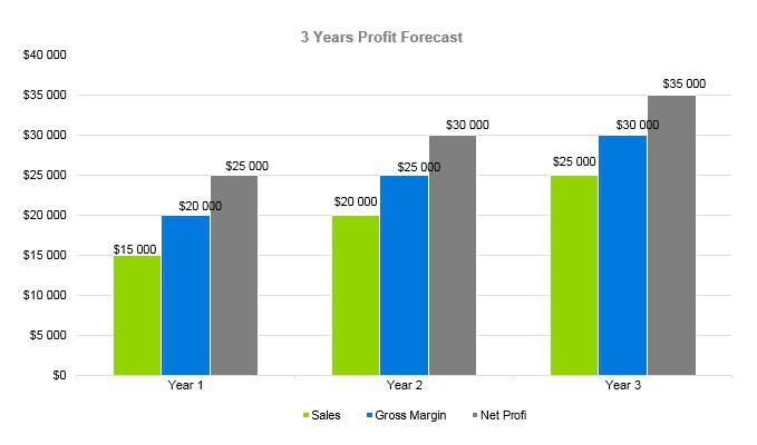 Hot Sauce Business Plan - 3 Years Profit Forecast