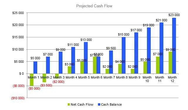 Microbrewery Business Plan - Projected Cash Flow