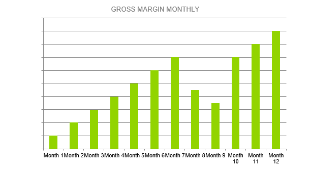 Roller Rink Business Plan - GROSS MARGIN MONTHLY