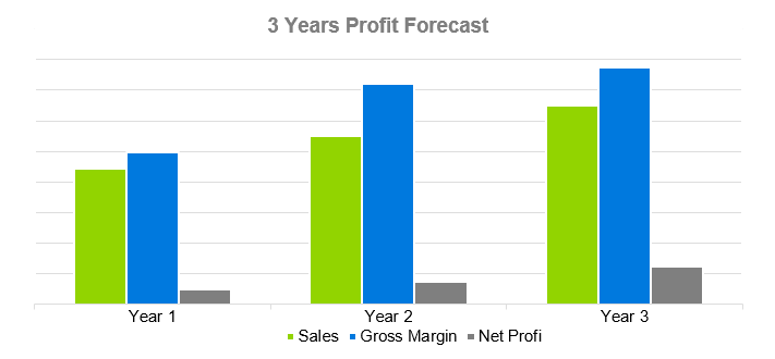 3 years profit forecast - gift shop business plan