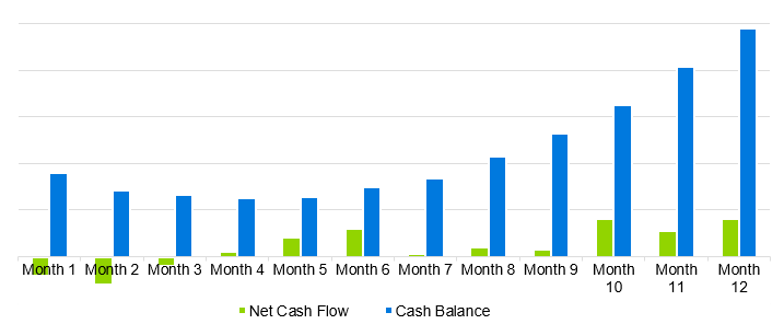 Youtube Channel Business Plan Sample - Projected Cash Flow