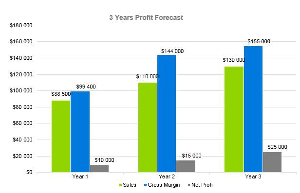 Summer Camp Business Plan - 3 Years Profit Forecast
