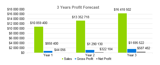 Airline Business Plan - 3 Years Profit Forecast