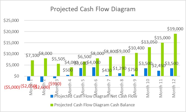 Cannabis Edibles Business Plan - Projected Cash Flow