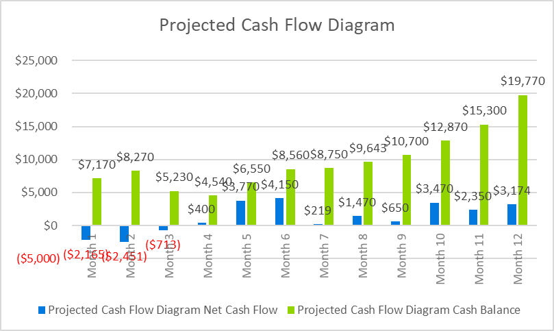 Chiropractic Business Plan - Projected Cash Flow