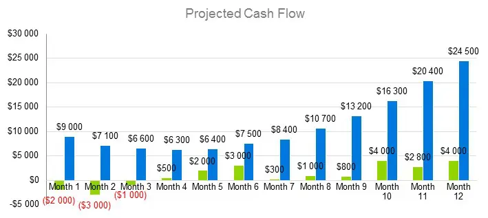 Fitness Center Business Plans - Project Cash Flow