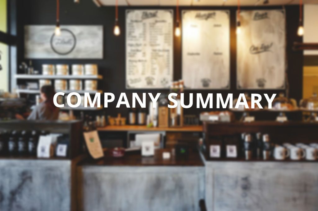 Company summary business plan coffee shop