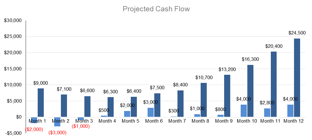 Sports Agency Business Plan - Projected Cash Flow