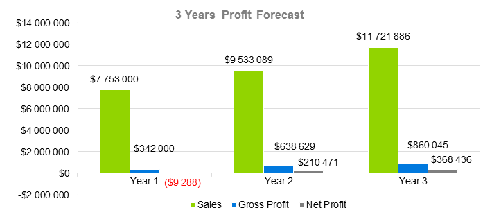 Technology Business Plan - 3 Years Profit Forecast