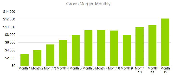Technology Business Plan - Gross Margin Monthly