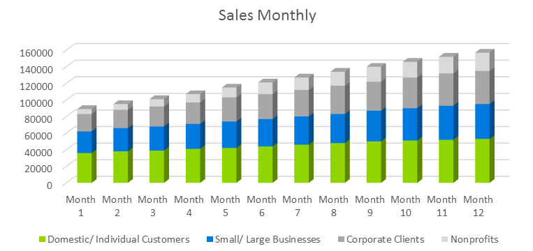 Technology Business Plan - Sales Monthly