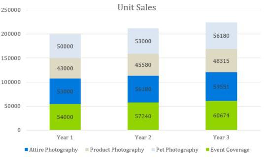 Unit Sales - Photography Business Plan Template